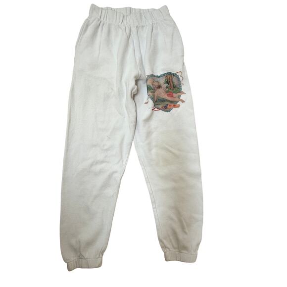 (XS) NWOT $105 Boy's Lie Straight Flush Sweatpants White - Picture 6 of 8